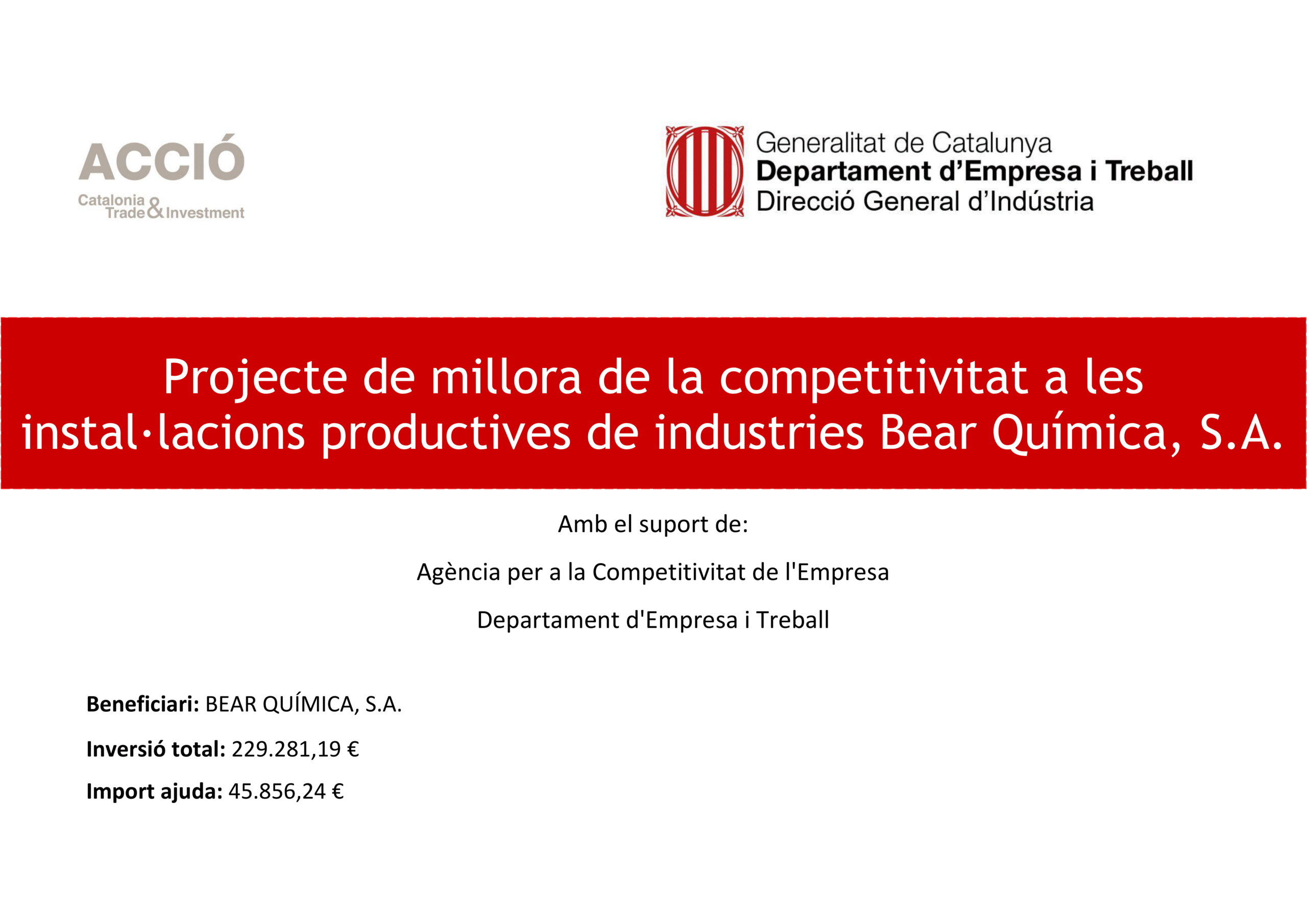 Proyecto de Mejora de la Competitividad